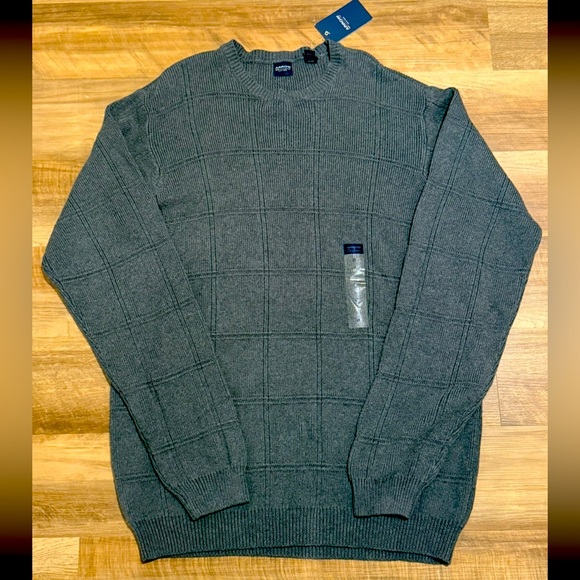 Arrow Men's Sweater Crew Neck DARK GREY Size Large Tall New with Tags $60 - Picture 1 of 5